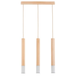 Lampa wisząca ALFA ADORI DREWNIANA 3xE14 52cm | 62282