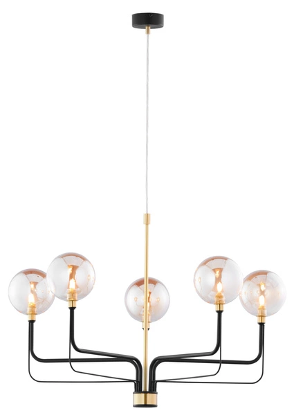 Nowoczesny Żyrandol ERIS wys. 80cm 5xG9 14W IP20 | Złoty