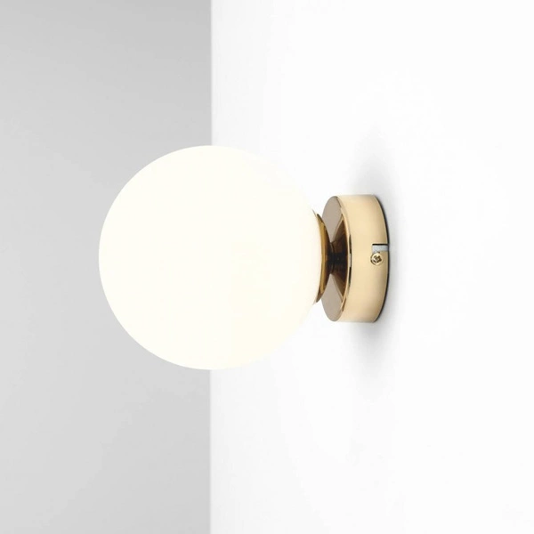 Aldex Kinkiet BALL 1076C30_S, 14 cm, złoty/biały, 1x40W E14