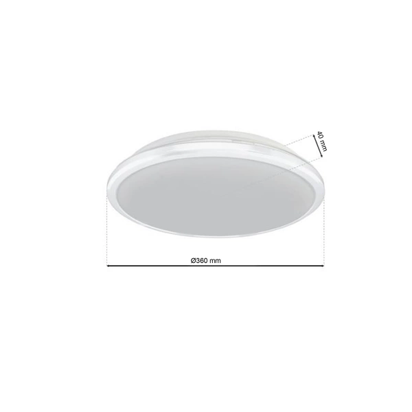 Plafon TERMA WHITE 28W LED Ø360 mm ML6403