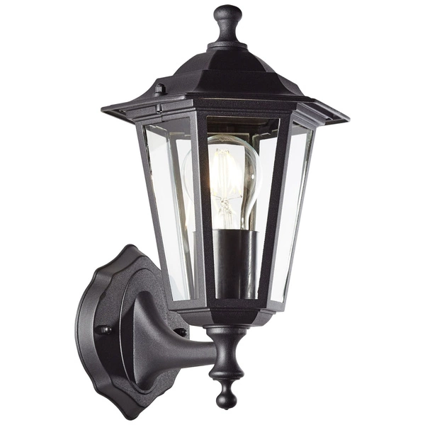 Lampa ścienna Carleen Brilliant 1 1x60W E27 Metal/Szkło Czarny