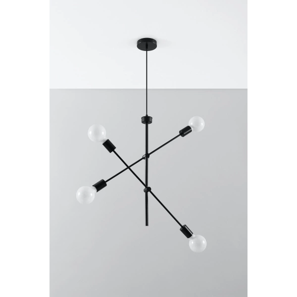 Lampa wisząca CONCEPT 4 SL.0712 czarna 4xE27