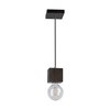 Kwadratowa lampa wisząca Trongo 1xE27 maks. 60W drewno bukowe orzechowe/kabel z czarnej tkaniny 7169176