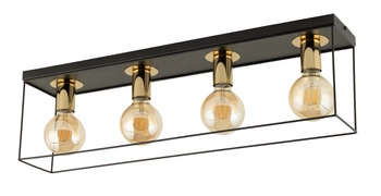 Lampa Sigma VOX 4 Plafon czarny/złoty 40705