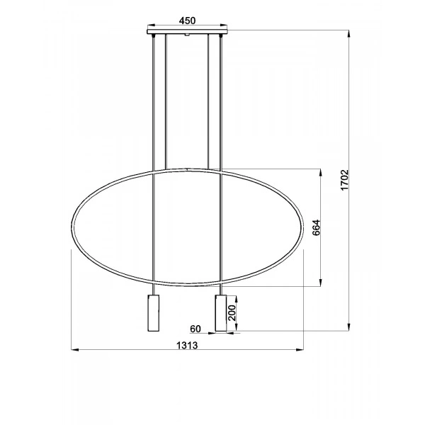 Lampa wisząca HOLAR 2 TH.017CZ czarna 2xGU10