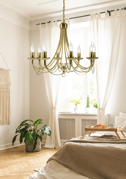 Lampa wisząca MUZA 38-69187 patynowa 8x40W E14