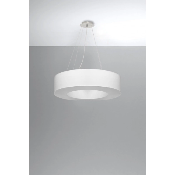 Nowoczesna lampa wisząca SATURNO SL.0751 70 cm biała 6xE27