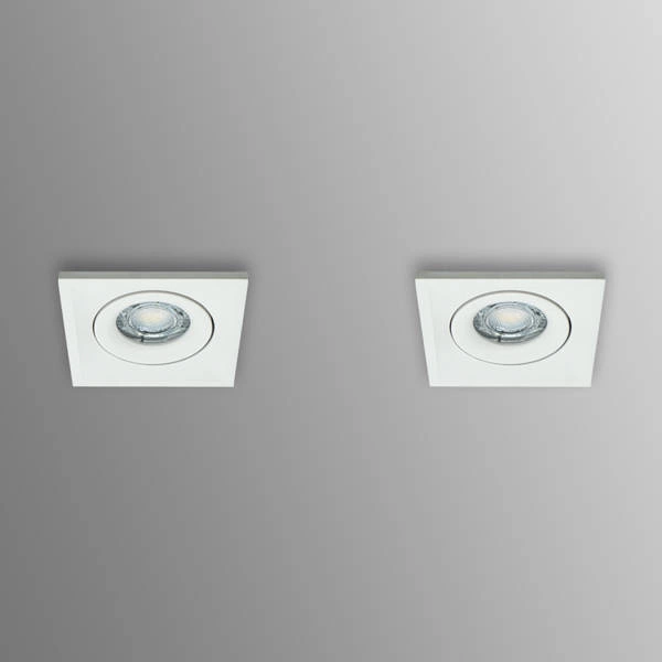 Oprawa wpuszczana oczko sufitowe CROSTI QUBO SQ biały szer. 8,2cm