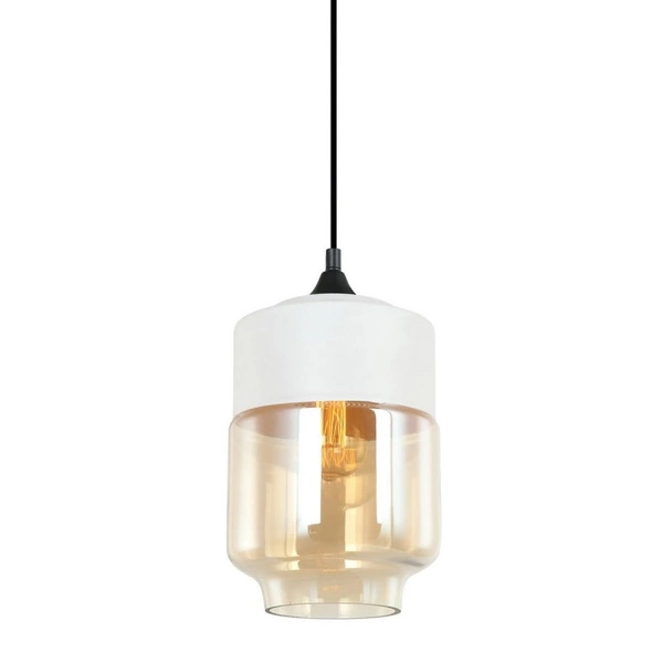 Lampa wisząca MOLINA śr. 18cm E27 | bursztynowy