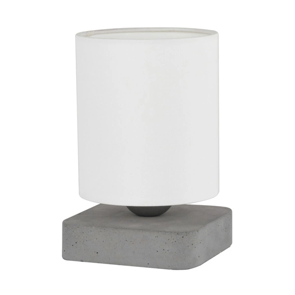 Delikatna lampa stołowa 1xE27 maks. 25W szary beton/czarny klosz z tkaniny/biały klosz z tkaniny 7411936