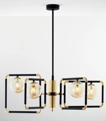 Nowoczesny Żyrandol IBRA wys. 82cm 5xG9 14W IP20 | Złoty