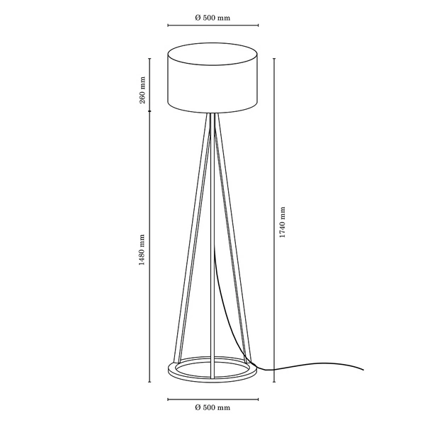 Victoria Lampa Podłogowa 1xE27 Max,60W Biały/Biały-Złoty/Biały 6431802