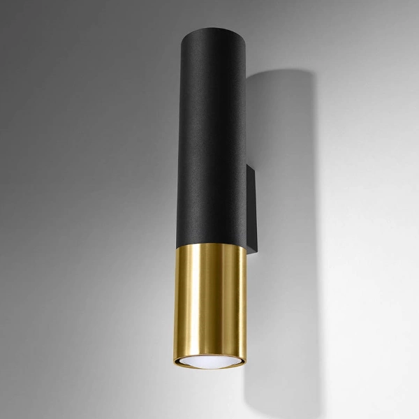 Kinkiet LOOPEZ czarny/złoty SL.0950