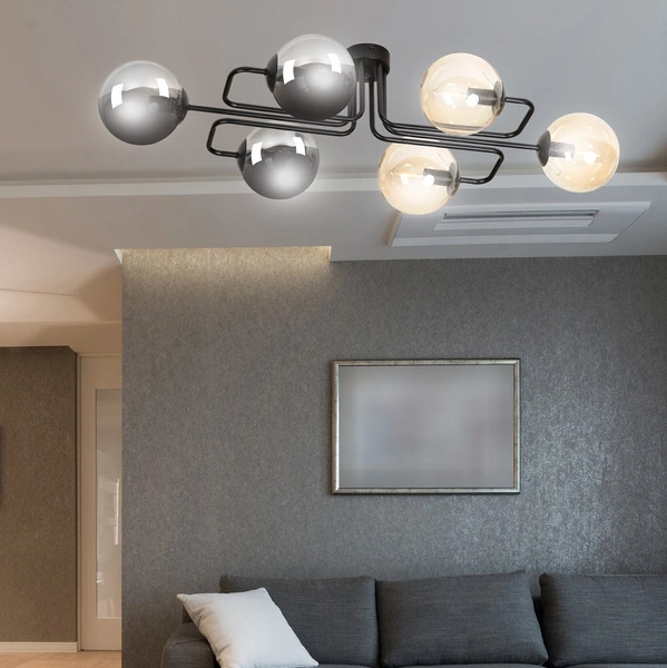 Lampa sufitowa Emibig BRENDI 6A BL MIX 2 834/6A2