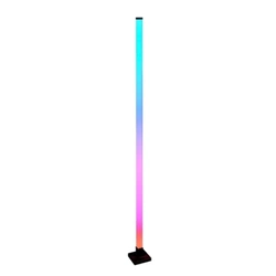 Muzyczna lampa stojąca RGB TUYA 10W 5V DIMM + Pilot wys.150 cm | Czarny