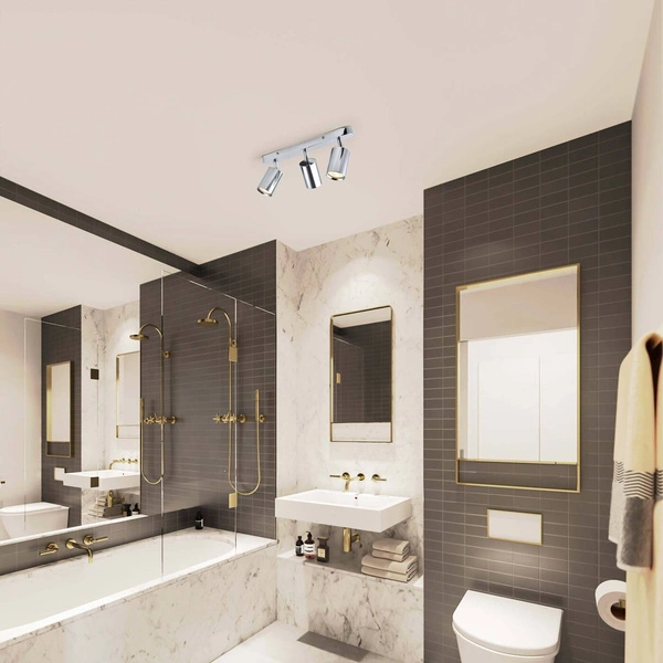 Lampa sufitowa, spot Belize 3, chrom, 3x50W GU10, IP44