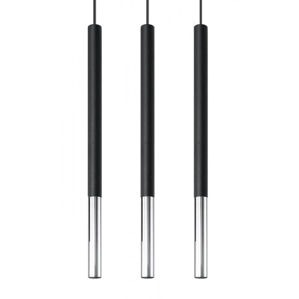 Lampa wisząca MOZAICA 3L SL.0886 czarny/chrom 3xG9