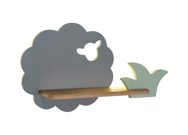 Kinkiet dziecięcy IQ Kids Sheep z półką, 21-84811, 5W LED, barwa neutralna 4000K
