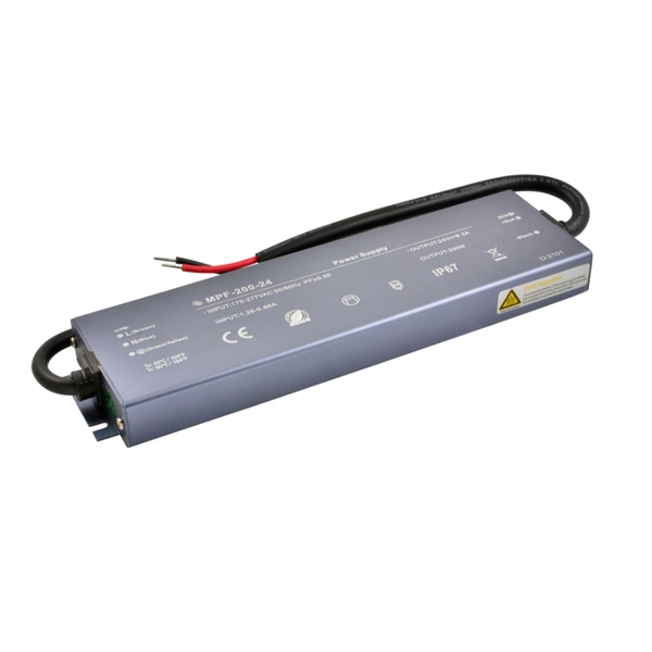 Zasilacz stałonapięciowy PFC IP67 24V 200W