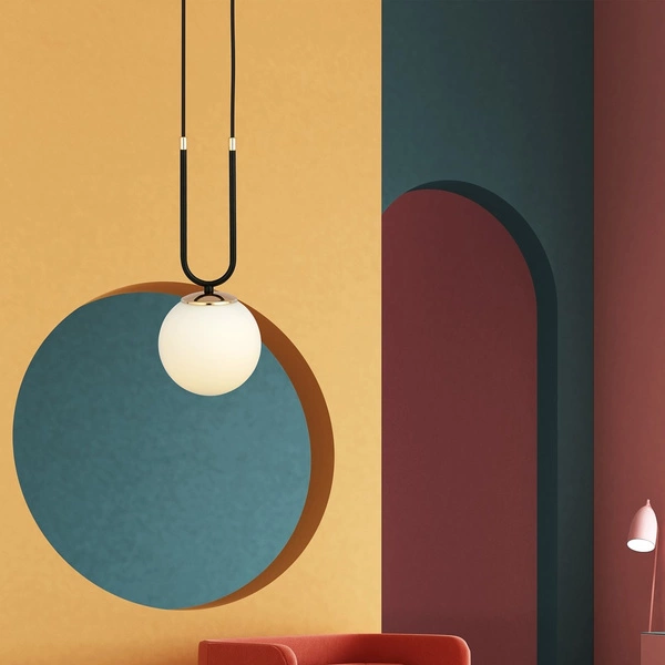 Lampa wisząca Emibig GLAM 1 Czarny/OPAL 1112/1