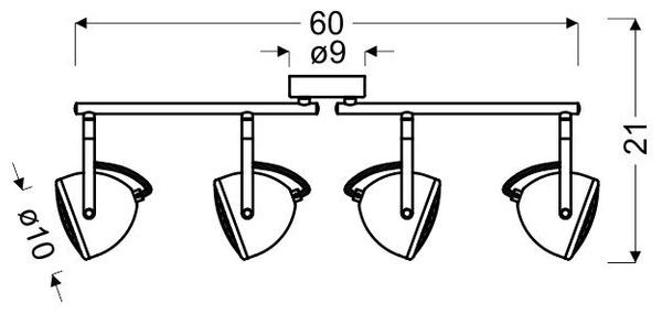 Lampa sufitowa PENT 94-68071 4xGU10 betonowy szary