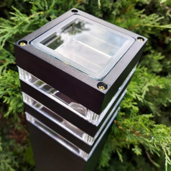 Słupek zewnętrzny ogrodowy OIR czarny 65cm 9158