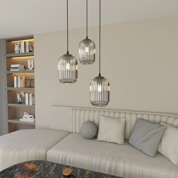 Lampa wisząca Emibig VERDI 3PREM BL GRAFIT 1434/3PREM