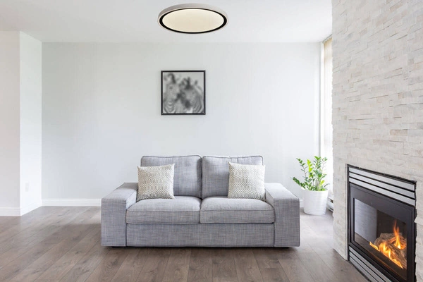 Plafon VEGAS, mały 30 cm, czarny, 18W LED, barwa neutralna 4000K, IP54