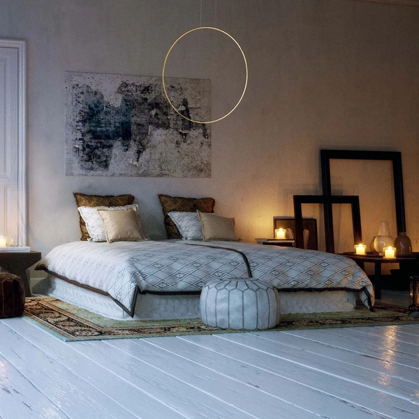 Lampa wisząca Mirror S złota IP44 LED CCT