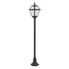 Aluminiowa Lampa stojąca do ogrodu 160cm Witraż K 5002/1 N | czarny