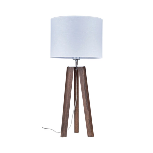 Lotta Lampa Stołowa 1xE27 Max.60W Orzech/Transparentny PVC/Biały 94301076