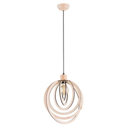 Lampa wisząca ALFA SOLINA DREWNIANA 1xE27 25cm | 61371