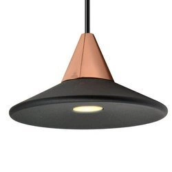 Lampa wisząca nowoczesna TINO 7W ciepła 3000K śr. 9,2cm | czarny/różowe złoto