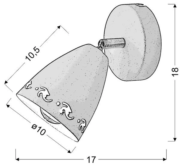 Kinkiet COTY 91-67159 czarny 1xE14