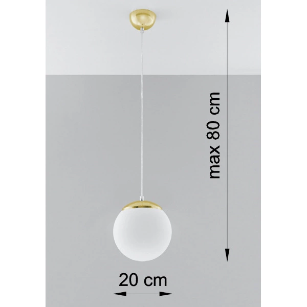Lampa wisząca UGO 20 SL.0715 ZŁOTA 1xE27