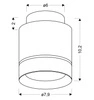 Lampa sufitowa TUBA 2275918, biała, 12W LED, barwa neutralna 4000K