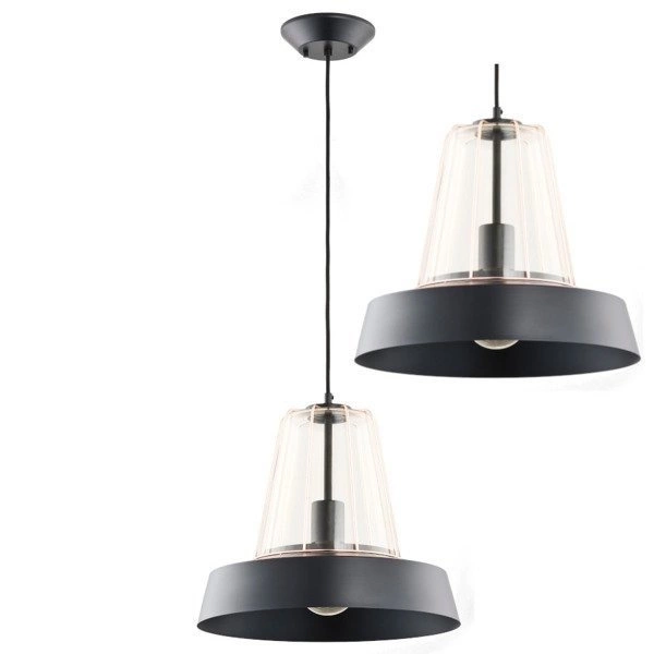 Nowoczesna lampa DRAGON czarna/miedź śr. 39,5cm