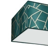 Lampa sufitowa ZIGGY GREEN, MLP7574, butelkowa zieleń/złoty, 2x60W E27