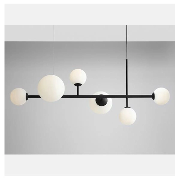 Aldex Lampa wisząca DIONE 6 1092K1, czarna, 2x60W E27 + 4x40W E14