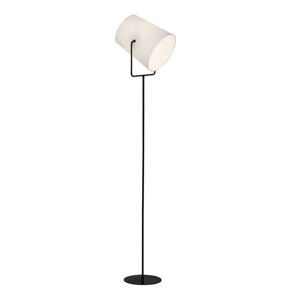 Lampa stojąca Brilliant Bucket 1x60W E27 Czarny/Biały Metal/Tekstylia