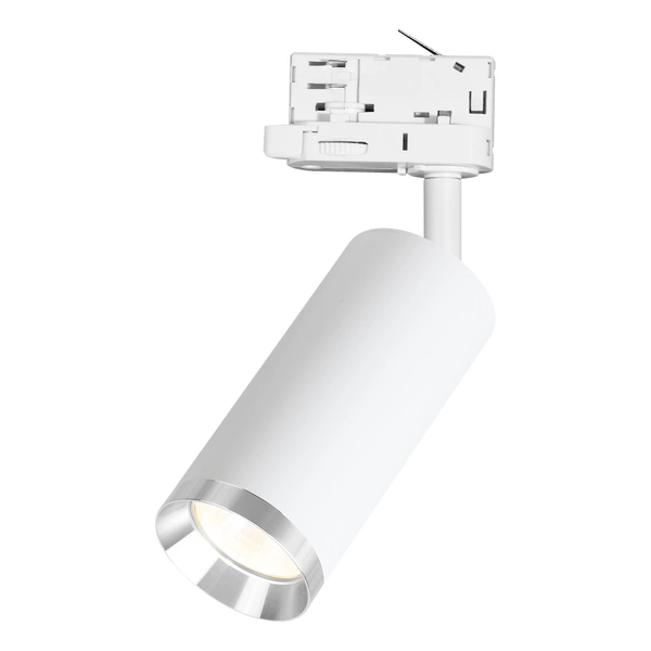 Oprawa Mica Track Biały + Chrom 1xGU10 - 3-obwodowy