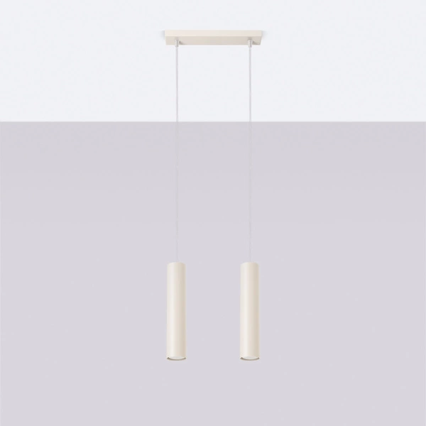 Lampa wisząca LAGOS 2 beżowa