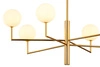 Nowoczesny Żyrandol FEME wys. 110cm 6xG9 14W IP20 | Złoty