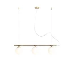 Aldex Lampa wisząca BERYL 3, 1006E_30, złoty/biały, 3x40W E14