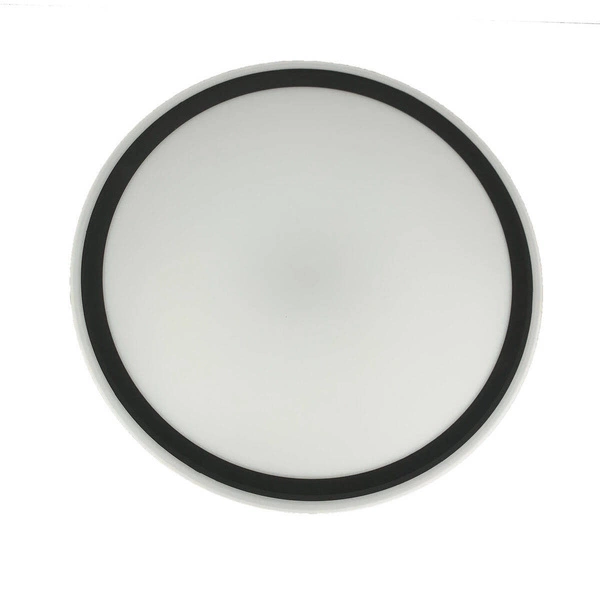 Plafon VEGAS, średni 37 cm, czarny, 24W LED, barwa neutralna 4000K, IP54