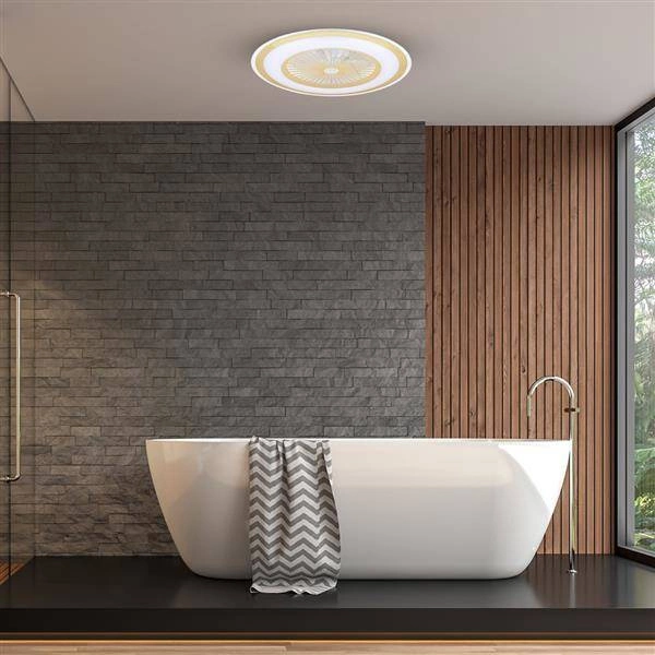 Plafon - lampa z wentylatorem LED ZONDA GOLD 60W / złota