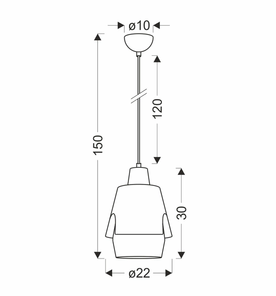 LAMPA WISZĄCA FALUN 1 ŻÓŁTY