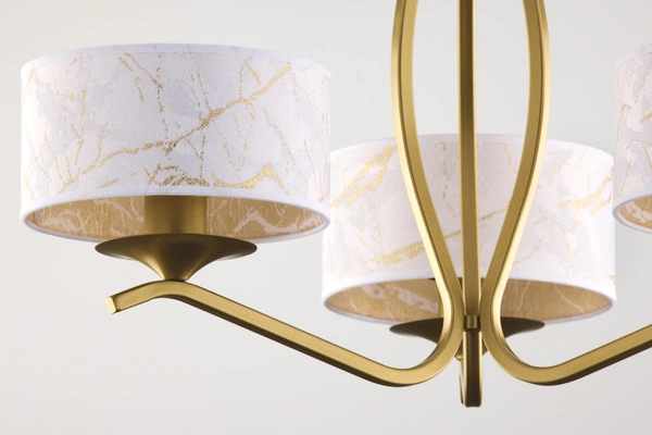 Klasyczny Żyrandol KASZMIR wys. 58cm 3xE27 15W IP20 | złoty połysk