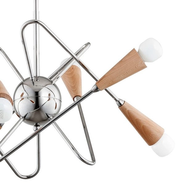 Lampa APPER CHROME VI drewno 48cm