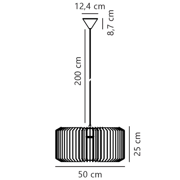 Lampa wisząca ASTI E27 40W Drewno | Naturalny